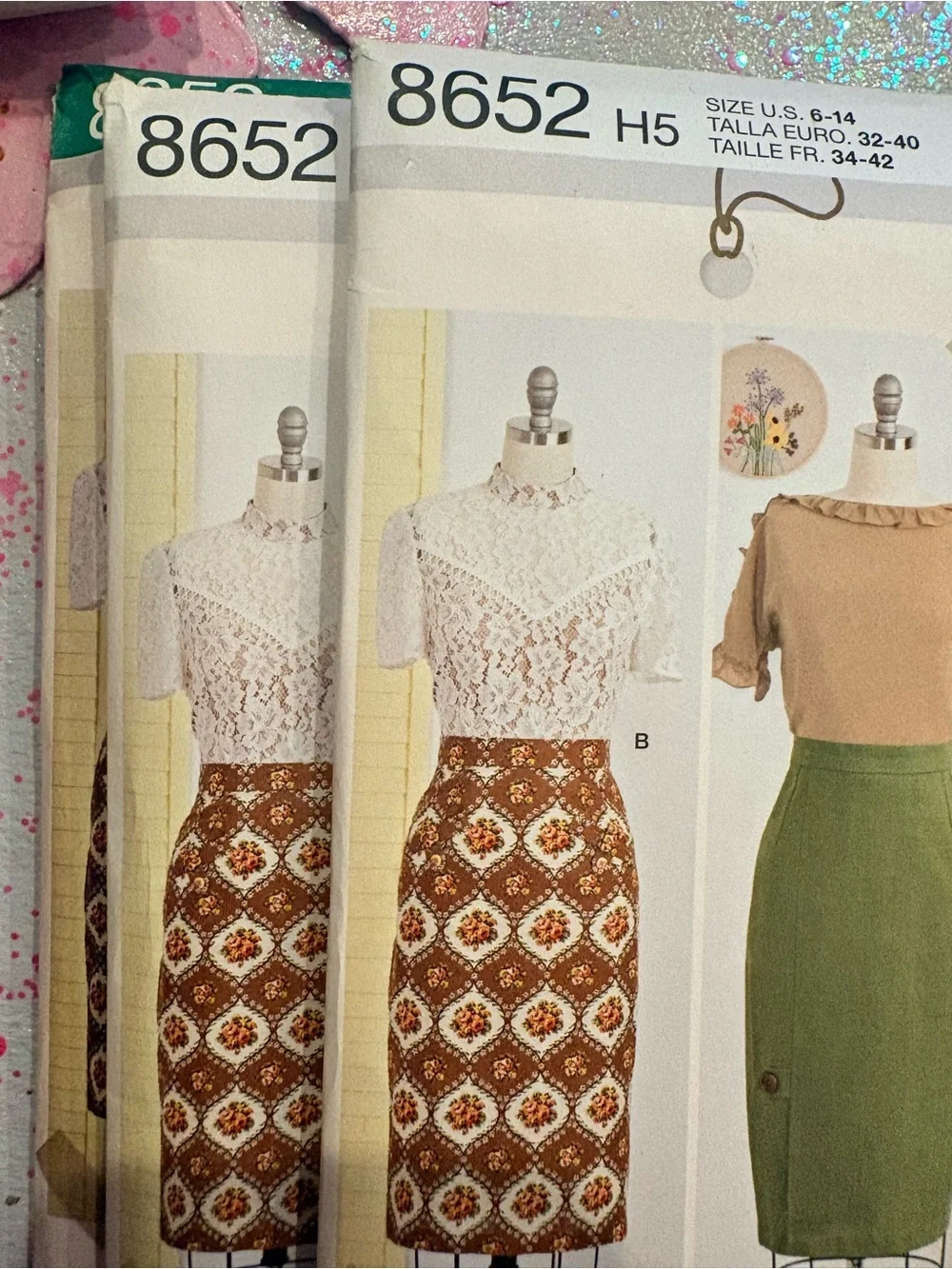 BN UNCUT SIMPLICITY 8652 H5 SEWING PATTERNS SKIRTS